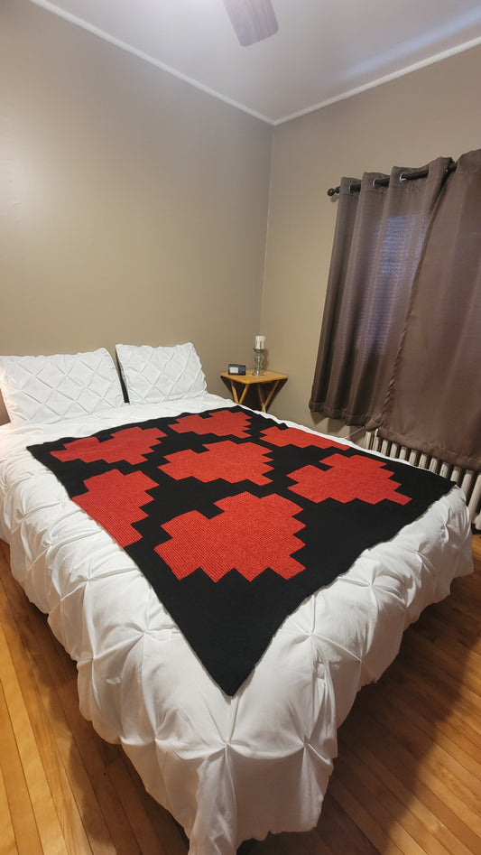 I Love Big Hearts Blanket Pattern