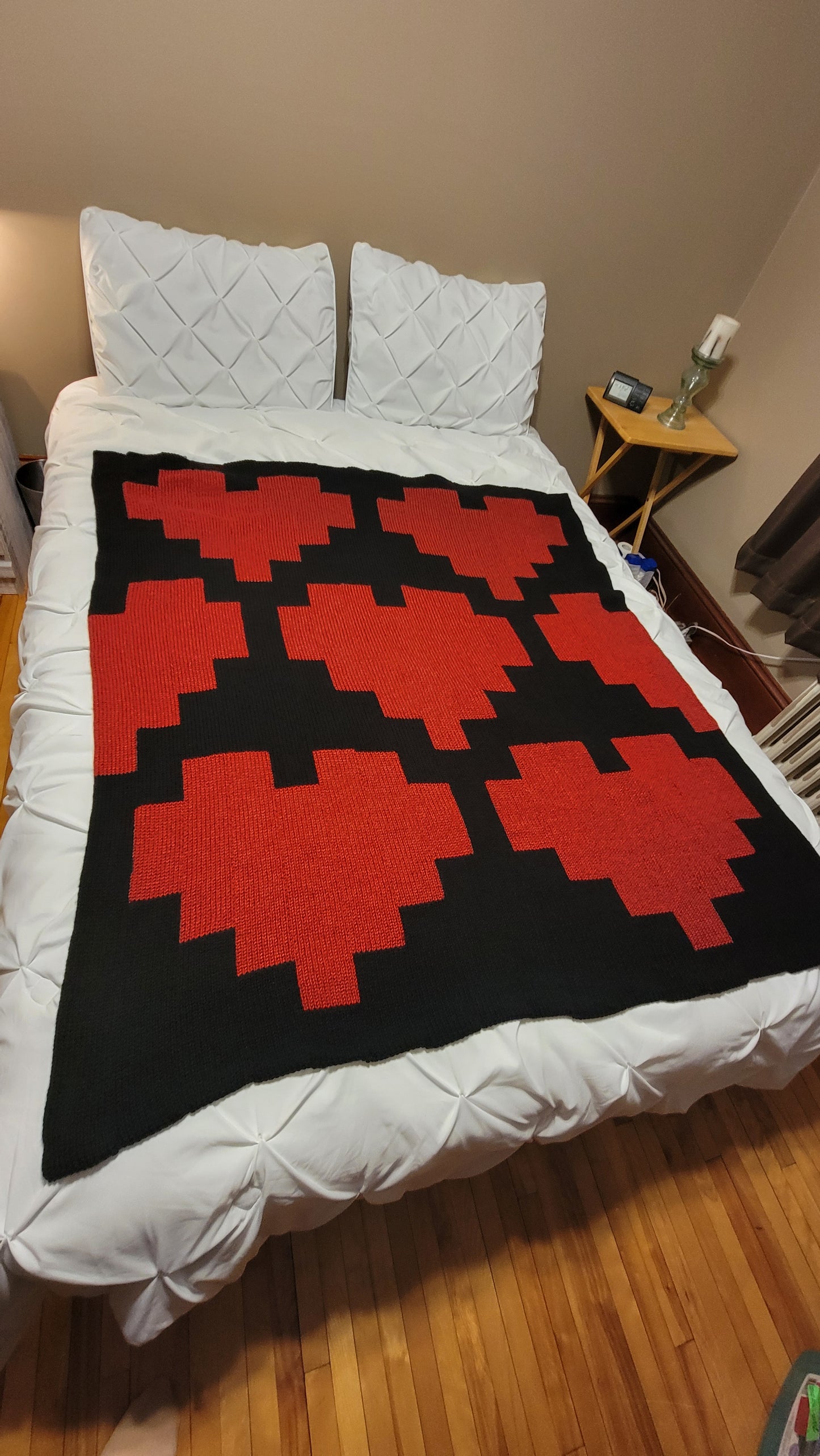 I Love Big Hearts Blanket Pattern