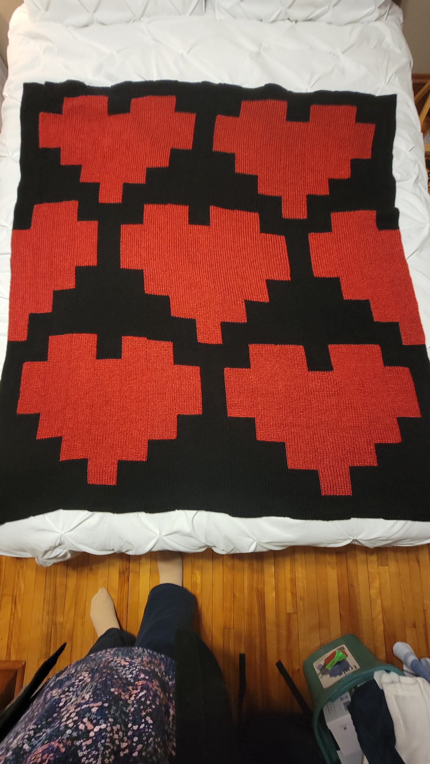 I Love Big Hearts Blanket Pattern