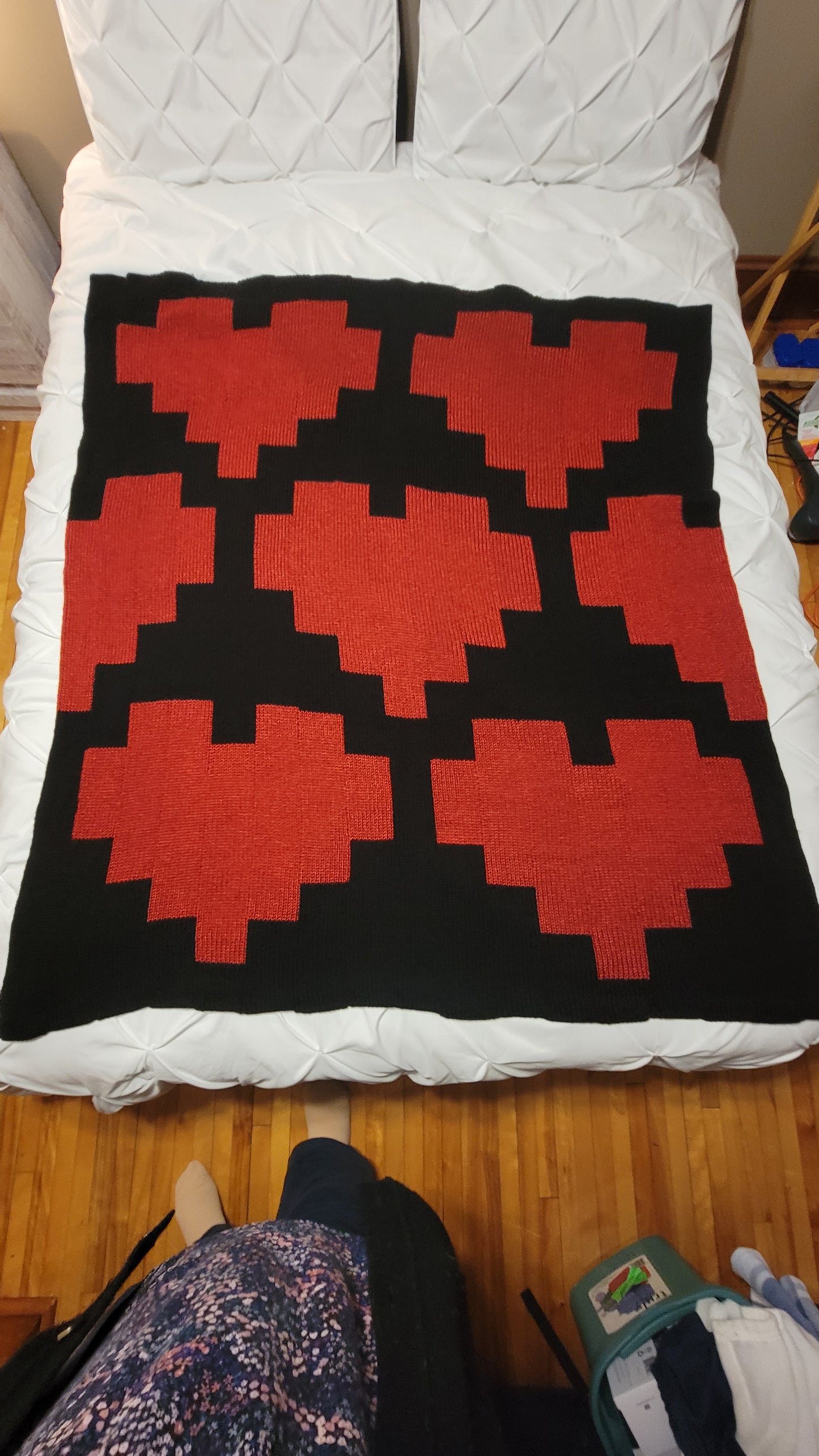 I Love Big Hearts Blanket Pattern