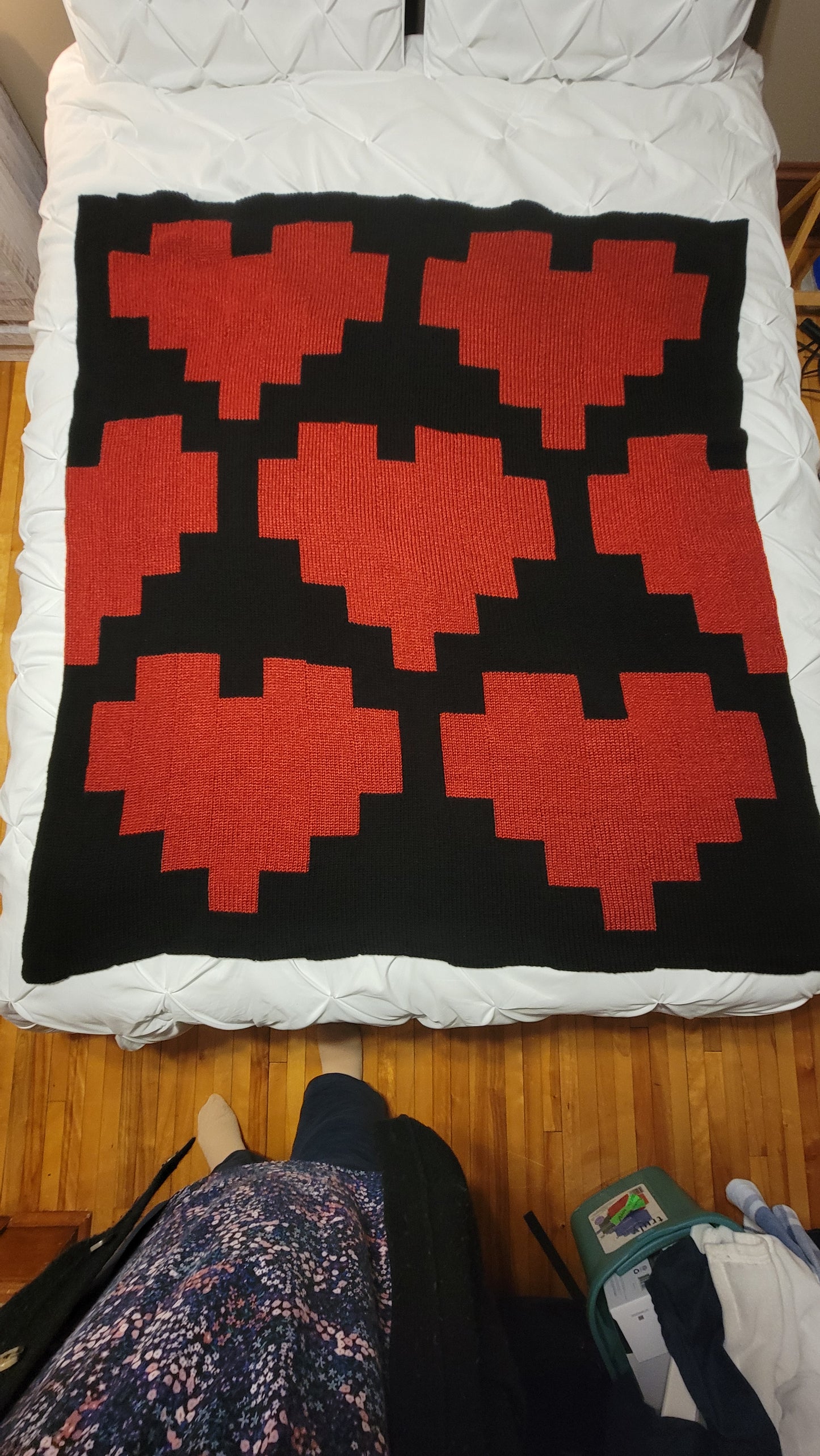I Love Big Hearts Blanket Pattern