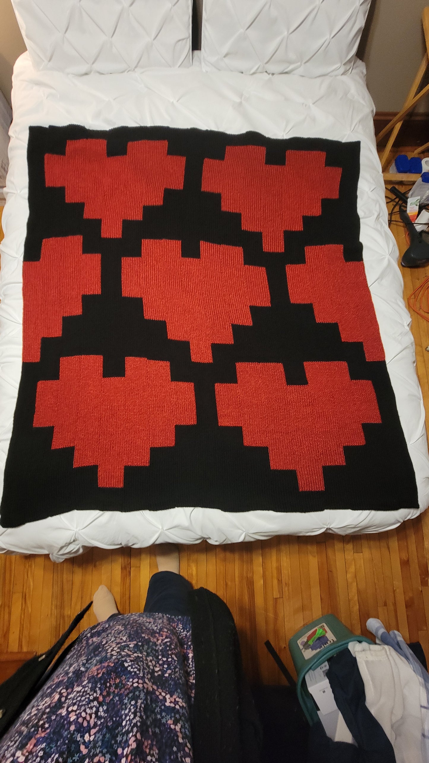 I Love Big Hearts Blanket Pattern